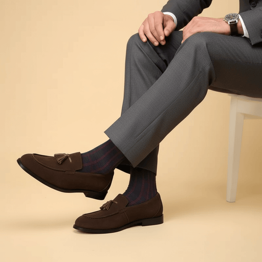 Debbies Leather Loafers – Men's Premium Cowhide Fringe Slip - On Loafers - Monsta Online