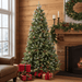 5FT Pre - Lit Artificial Christmas Tree — 250 Warm LED, Snow - Tipped, Berries & Pine Cones, Hinged, Metal Stand - Monsta Online