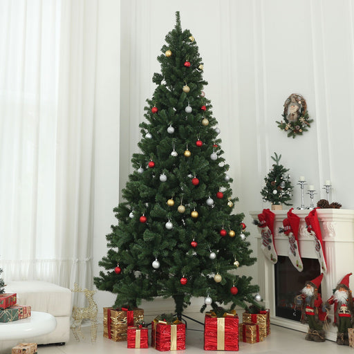 9FT Artificial Christmas Tree — 2132 Tips, Auto - Open Hinged, Full Shape, Steel Base, Unlit - Monsta Online