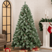 5FT Artificial Christmas Tree — 51 Pine Cones, 694 Tips, PVC & Hard Needle, Hinged, Metal Stand - Monsta Online
