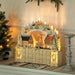 Large Wooden Christmas Advent Calendar with LED Lights and 24 Countdown Drawers - Monsta Online
