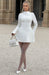 Donnabeth High - Neck Mini Dress – Women's Fitted Elegant Cocktail Dress - Monsta Online