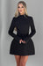Donnabeth High - Neck Mini Dress – Women's Fitted Elegant Cocktail Dress - Monsta Online