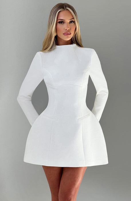 Donnabeth High - Neck Mini Dress – Women's Fitted Elegant Cocktail Dress - Monsta Online
