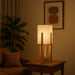Japanese Wabi Sabi Floor Lamp – Fabric Shade & Wooden Base for Bedroom & Living Room - Monsta Online