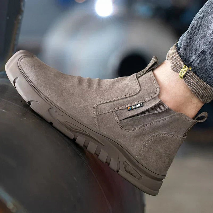 Edwin Steel Toe Work Boots – Men's Durable Leather Safety Boots - Monsta Online