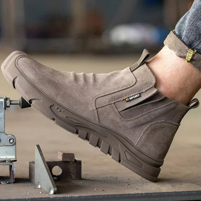 Edwin Steel Toe Work Boots – Men's Durable Leather Safety Boots - Monsta Online