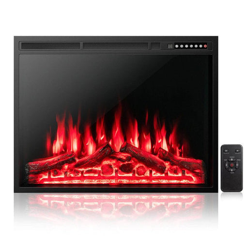37 Inch Recessed Electric Fireplace Insert with Remote and Flame Settings - Monsta Online