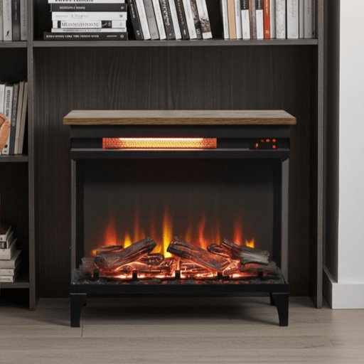 24" Modern Electric Fireplace Three - Sided Glass with Remote and Adjustable Flame - Monsta Online