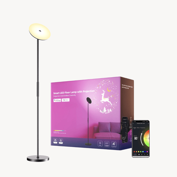 Elegant Smart LED Projection Floor Lamp with Customizable Lighting Effects - Monsta Online
