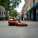 Elowen Brogue Oxford Shoes – Men's Tan Leather Lace - Up Dress Shoes - Monsta Online