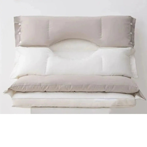 Ergonomic Double Layer Neck Pillow – Adjustable Height, Breathable Pillow for Neck & Shoulder Support - Monsta Online