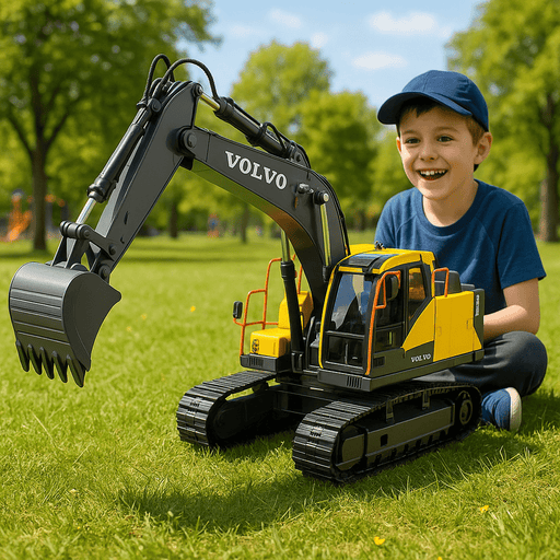 Premium 1:16 Scale Full Function Volvo RC Excavator with Metal Shovel - 17 Channel 3 - in - 1 Toy for Kids and Adults - Monsta Online