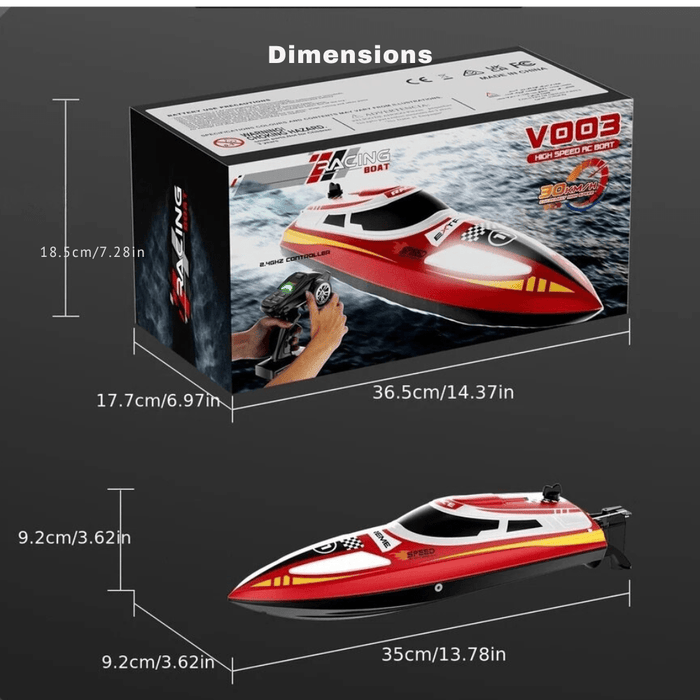 Extreme: 20MPH High - Speed 2.4GHz RC Electric Boat with Dual Batteries - Monsta Online