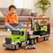 1:12 Scale RC Semi - Trailer Flatbed Truck with Excavator Radio Controled Toy Set for Kids with Dual Batteries - Monsta Online