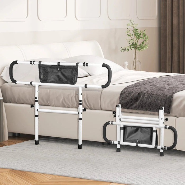 180° Foldable Safety Bed Rails for Seniors with Adjustable Handle and 450LBS Capacity - Monsta Online