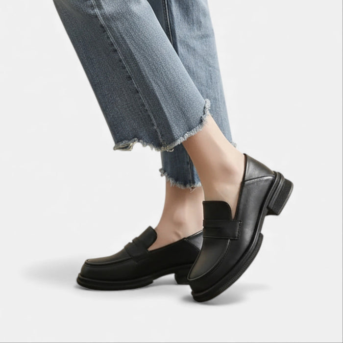 Women's Soft Sole Platform Loafers – Cushioned Slip - On Shoes for Work & Everyday Style - Monsta Online