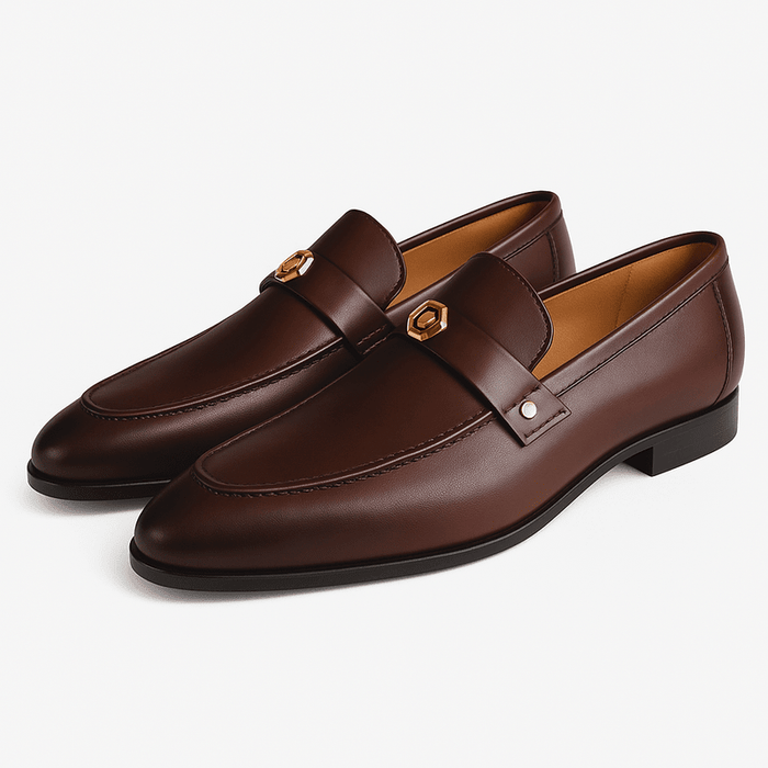 Giviny Leather Loafers – Men's Slip - On Premium Leather Dress Shoes - Monsta Online