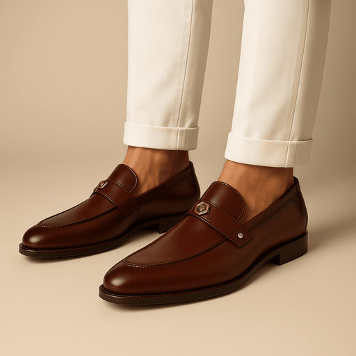 Giviny Leather Loafers – Men's Slip - On Premium Leather Dress Shoes - Monsta Online