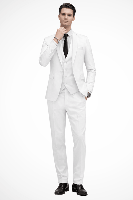 Dominic 3 - Piece Slim Fit Suit – Men's Notch Lapel Blazer, Waistcoat & Trousers Set - Monsta Online