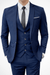 Dominic 3 - Piece Slim Fit Suit – Men's Notch Lapel Blazer, Waistcoat & Trousers Set - Monsta Online