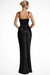 Vivienne Ruched Satin Maxi Dress Set – Women's Square Neck Wedding Guest Dress - Monsta Online