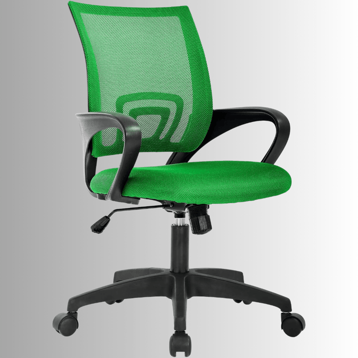 Ergonomic Mesh Office Chair with Lumbar Support – Adjustable Mid - Back Swivel Desk Chair with Wheels (7 Colors Available) - Monsta Online