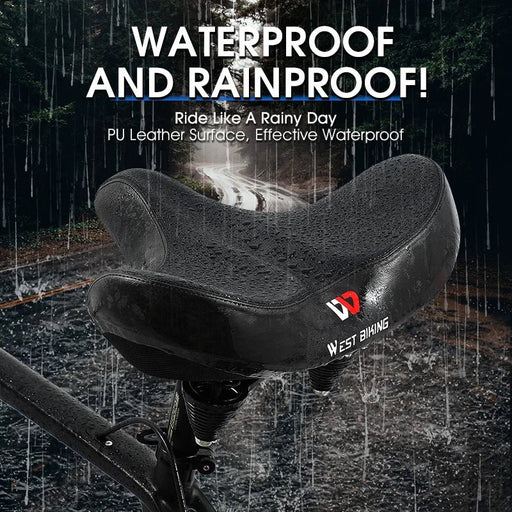 Ergonomic Wide Bike Seat for MTB and Road Bikes – Comfortable Cushion Saddle for Long Rides - Monsta Online