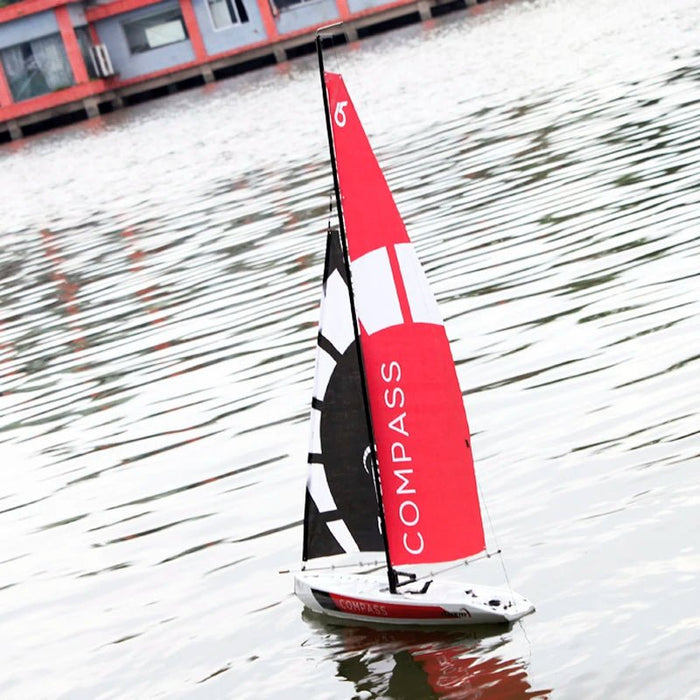 Compass: 53” RC Sailboat – Preassembled 2.4G Remote Boat for Older Kids and Adults - Monsta Online
