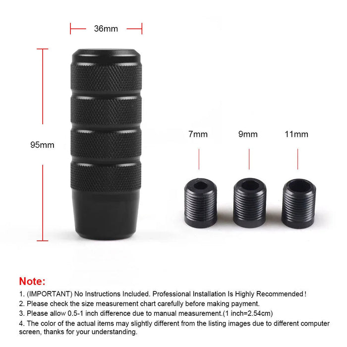 Universal 95MM Non - Slip Aluminum Shifter Knob for Smooth Gear Changes - Monsta Online