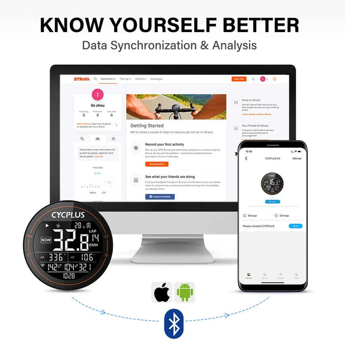 Bike GPS Computer With 2.5” LCD Screen - 30+ Hour Battery - Monsta Online