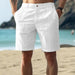 Men's Luxury Linen Summer Shorts – Drawstring Waist, Breathable Relaxed Fit - Monsta Online