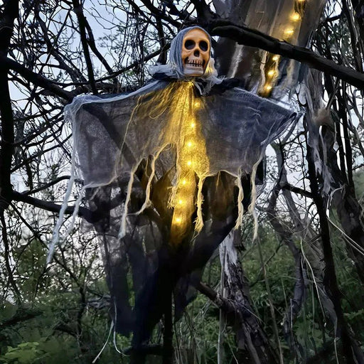 Halloween Glowing Skull Hanging Ghost Prop for Outdoor Decoration - Monsta Online