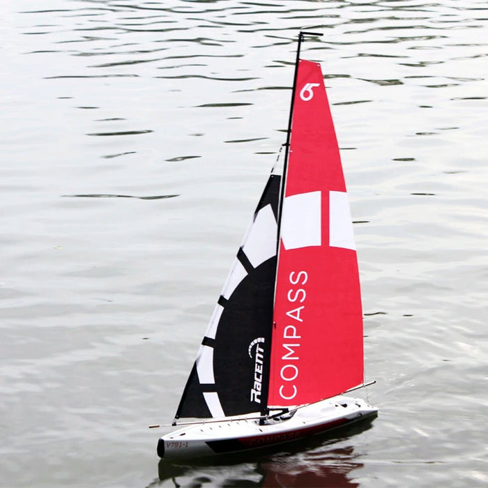 Compass: 53” RC Sailboat – Preassembled 2.4G Remote Boat for Older Kids and Adults - Monsta Online