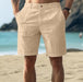Men's Luxury Linen Summer Shorts – Drawstring Waist, Breathable Relaxed Fit - Monsta Online