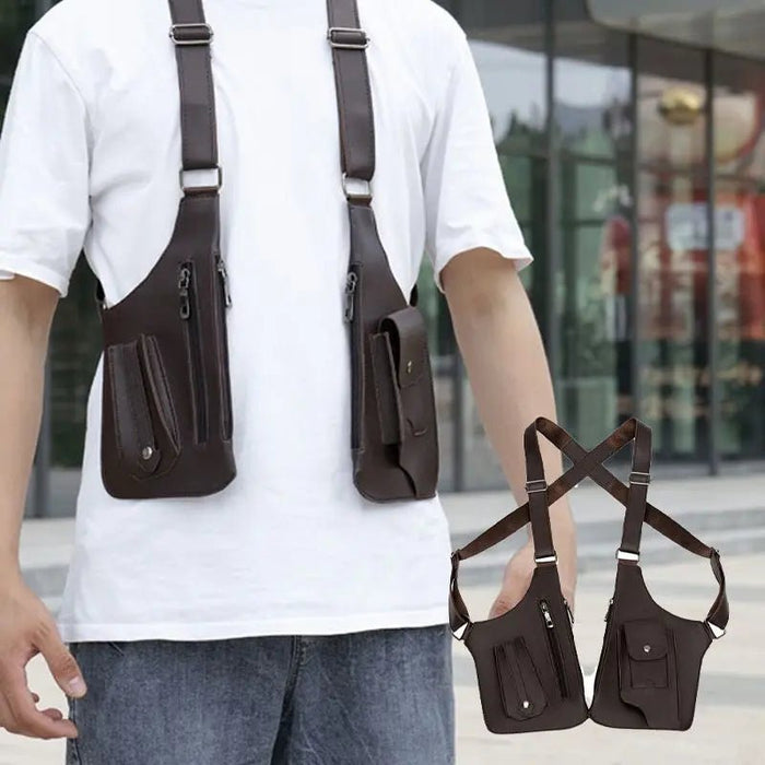 Men's Anti - Theft Shoulder Bag – Multi - Compartment Tactical Crossbody for Secure Travel - Monsta Online