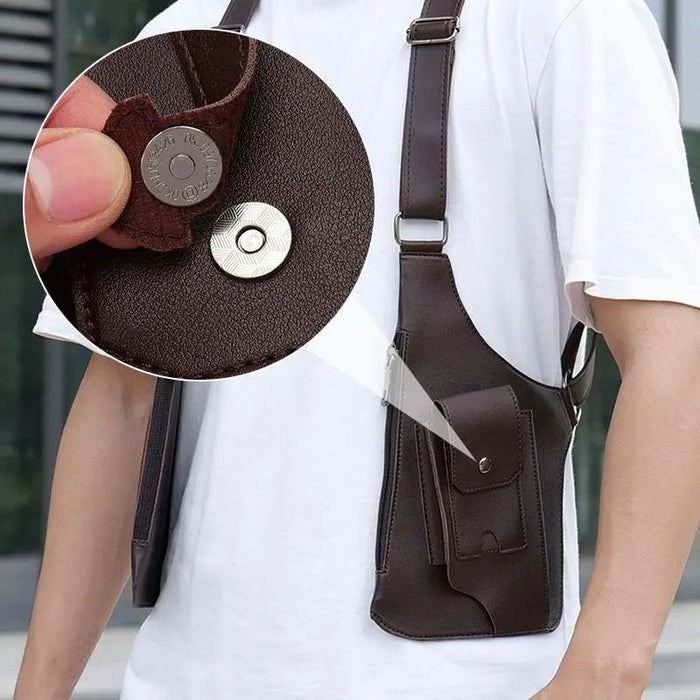 Men's Anti - Theft Shoulder Bag – Multi - Compartment Tactical Crossbody for Secure Travel - Monsta Online