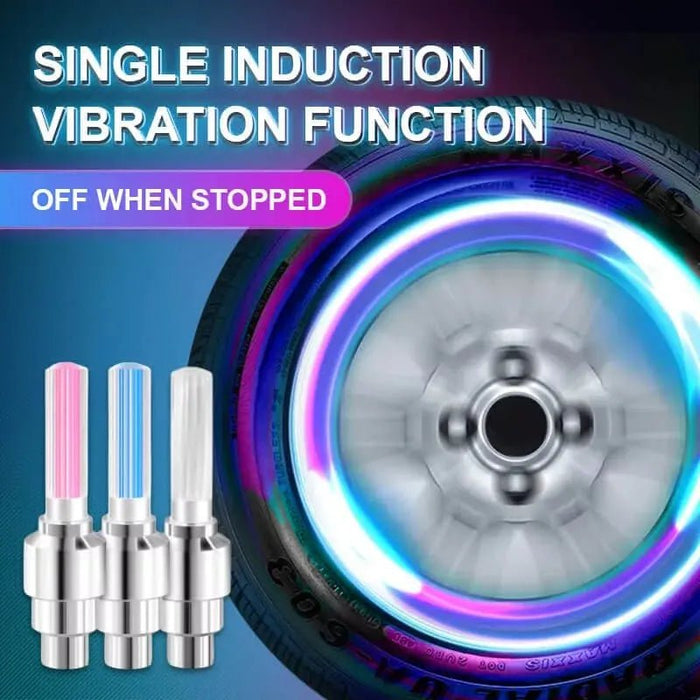 LED Bicycle Valve Lights – Motion - Activated Waterproof Tire Valve Stem Lights - Monsta Online