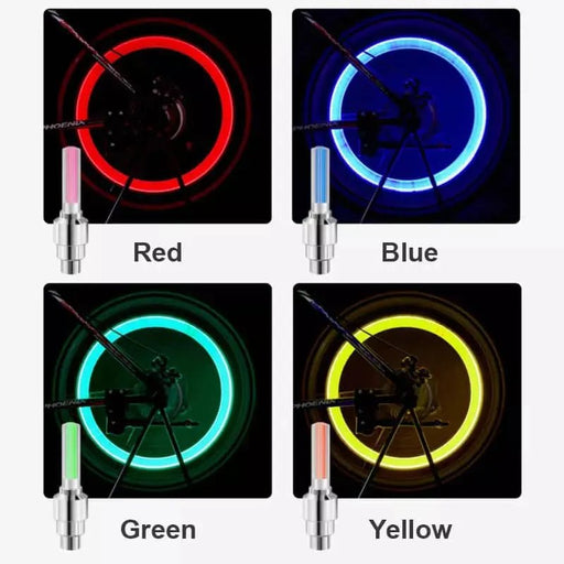 LED Bicycle Valve Lights – Motion - Activated Waterproof Tire Valve Stem Lights - Monsta Online