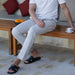 William Leather Slide Sandals – Men's Classic Cushioned Open - Toe Leather Slides - Monsta Online