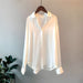 Laura Silk - Blend Shirt – Women's Luxurious Long Sleeve Silky Blouse - Monsta Online