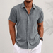 Lauro Linen Shirt – Men's Breathable Short Sleeve Summer Shirt - Monsta Online