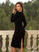 Lily Shimmer Cocktail Dress – Women's Glamorous Long Sleeve Sequin Fitted Dress - Monsta Online