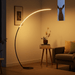 Stylish Curved Floor Lamp with Remote – Contemporary Lighting for Home Decor - Monsta Online
