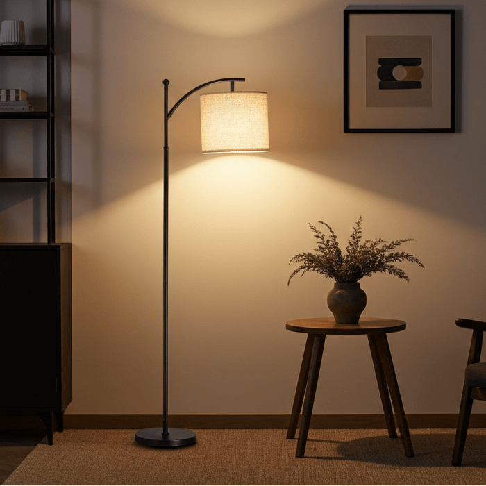 Dimmable Arc Floor Lamp with Remote & Adjustable Color Temperature for Modern Homes - Monsta Online
