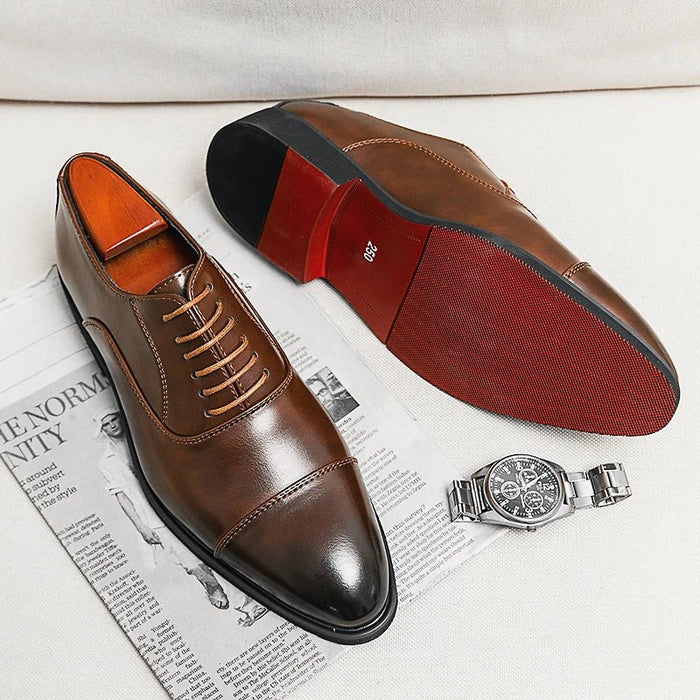 Luca Leather Oxford Shoes – Men's Italian Handcrafted Dress Shoes - Monsta Online