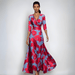 Lynor Floral Dress – Women's Elegant Day - to - Night Midi Dress - Monsta Online