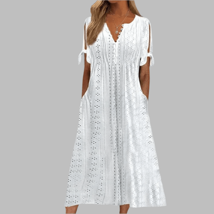 Women's Elegant Boho Midi Dress – Lightweight Flowy Summer Dress - Monsta Online