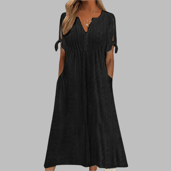 Women's Elegant Boho Midi Dress – Lightweight Flowy Summer Dress - Monsta Online