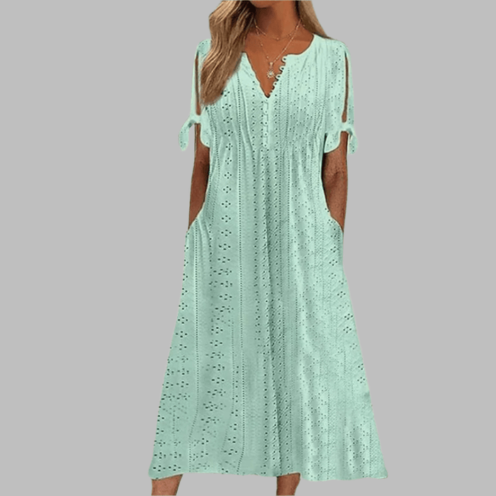 Women's Elegant Boho Midi Dress – Lightweight Flowy Summer Dress - Monsta Online